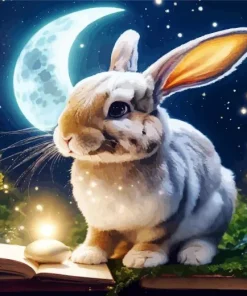 Cool Fantasy Bunny Art Diamond Painting