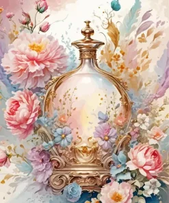 Cool Flower Perfume Bottle Diamond Painting
