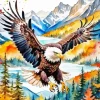 Cool Flying Eagle Bird Diamond Painting