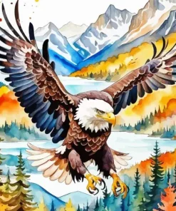 Cool Flying Eagle Bird Diamond Painting