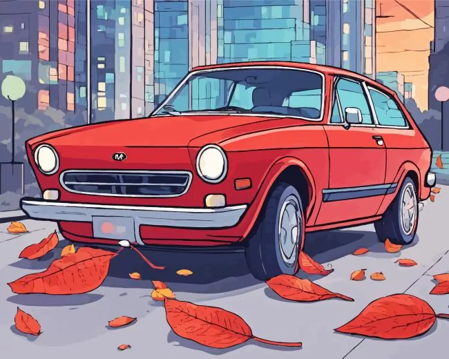 cool funky car Diamond With Numbers Cool Funky Car Diamond Painting