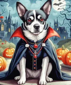 Cool Halloween Dog Diamond Painting