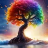 Cool Rainbow Tree Diamond Painting