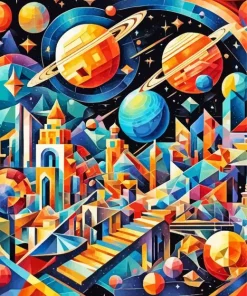Cubism Space Diamond Painting