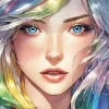 Cute Anime Face Girl Diamond Painting
