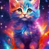 Cute Galaxy Cat Diamond Painting