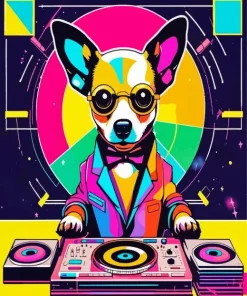 Dj Dog Pop Art Diamond Painting