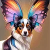 Dog And Butterfly Art Diamond Painting
