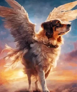 Dog Angel Diamond Painting