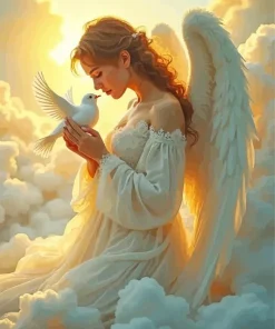 Dove And Angel Diamond Painting