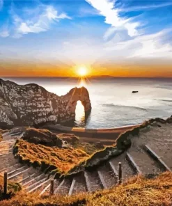 Durdle Door At Sunset Diamond Painting