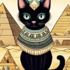 Egyptian Black Cat Diamond Painting