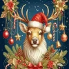 Elk Christmas Art Diamond Painting