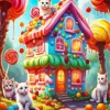 Enchanted Forest Candy House Diamond Painting