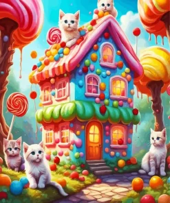 Enchanted Forest Candy House Diamond Painting