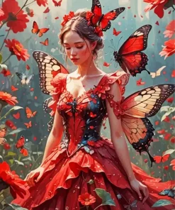 Fairy And Butterflies Diamond Painting