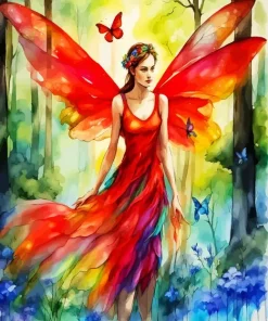 Fairy Red Diamond Painting