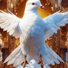 Fancy White Pigeon Art Diamond Painting