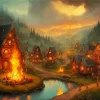 Fantasy Cabins Diamond Painting