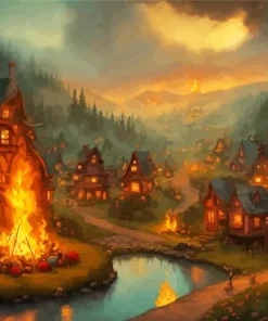 Fantasy Cabins Diamond Painting