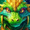Fantasy Emerald Dragon Diamond Painting