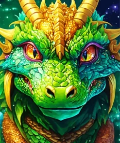 Fantasy Emerald Dragon Diamond Painting