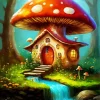 Fantasy Mushroom Art Diamond Painting
