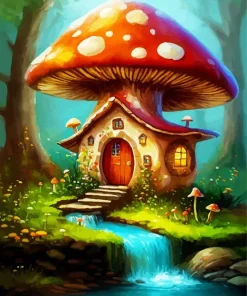 Fantasy Mushroom Art Diamond Painting