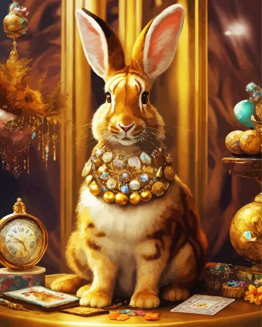 fantasy rabbit Diamond With Numbers Fantasy Rabbit Diamond Painting