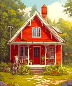 Farmhouse Red Diamond Painting