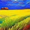 Field At Night Diamond Painting