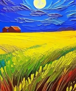 Field At Night Diamond Painting