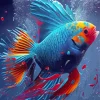 Fighter Goldfish Art Diamond Painting