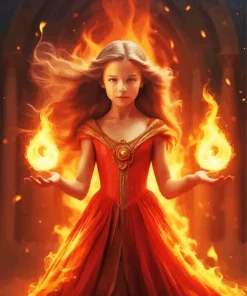 Fire Girl Diamond Painting