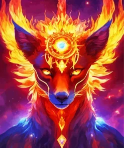 Firey Fox Diamond Painting