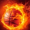 Flaming Basketball Diamond Painting