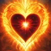 Flaming Heart Art Diamond Painting