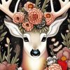 Floral Antlers Diamond Painting
