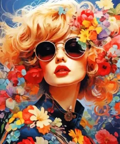 Floral Face Diamond Painting