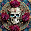 Flowered Skull Art Diamond Painting