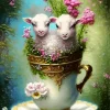 Fluffy Lambs Diamond Painting