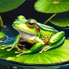 Frog And Lily Pad Diamond Painting