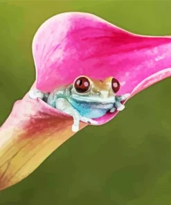 Frog In Flower Diamond Painting