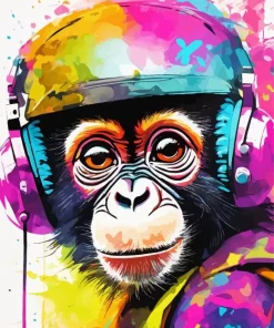Funky Monkey Art Diamond Painting