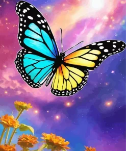 Galaxy Butterfly Illustration Diamond Painting
