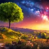 Galaxy Nature Landscape Art Diamond Painting