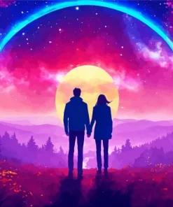 Galaxy Silhouette Art Diamond Painting