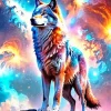 Galaxy Wolf Art Diamond Painting