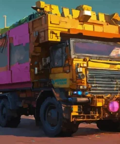 Garbage Truck Diamond Painting