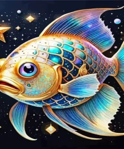 Golden Fish Diamond Painting